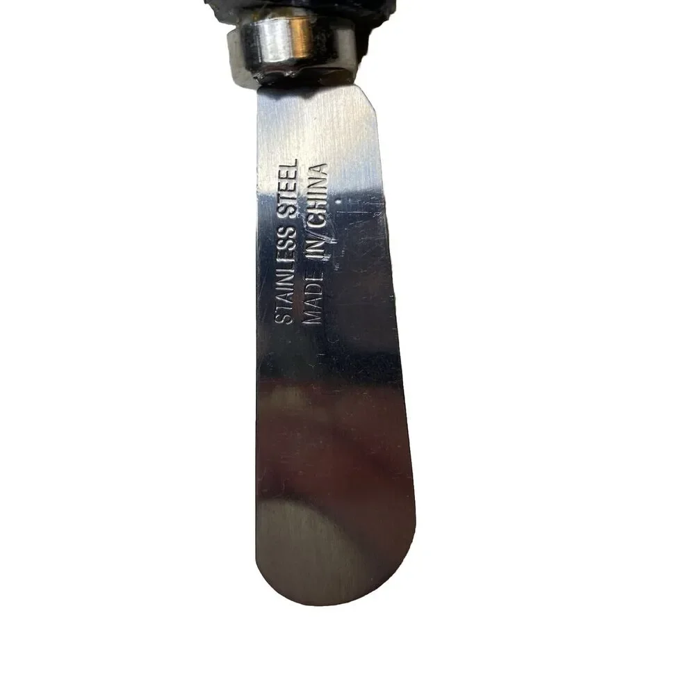 Christmas Bear with Presents Cheese Knife Spreader Stainless Steel